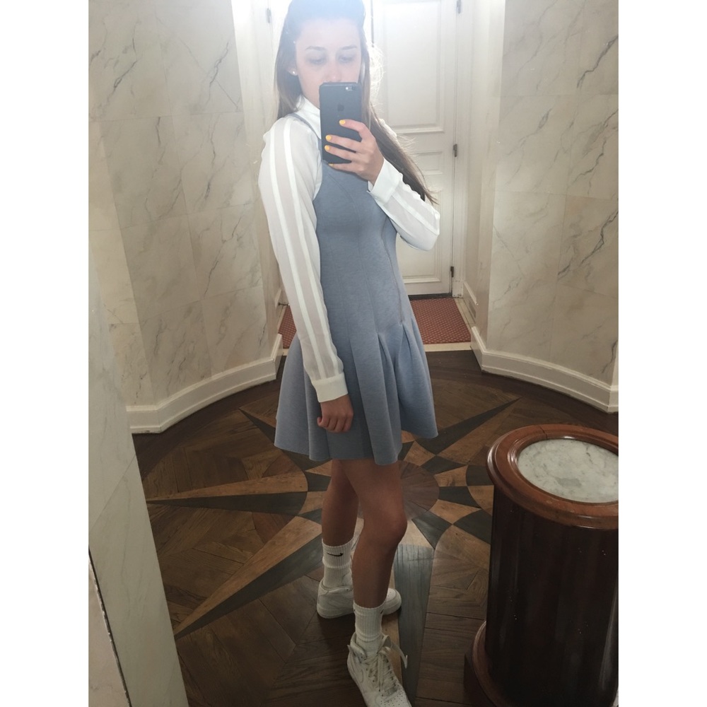 T by Alexander Wang Pleated Scuba Mini Dress